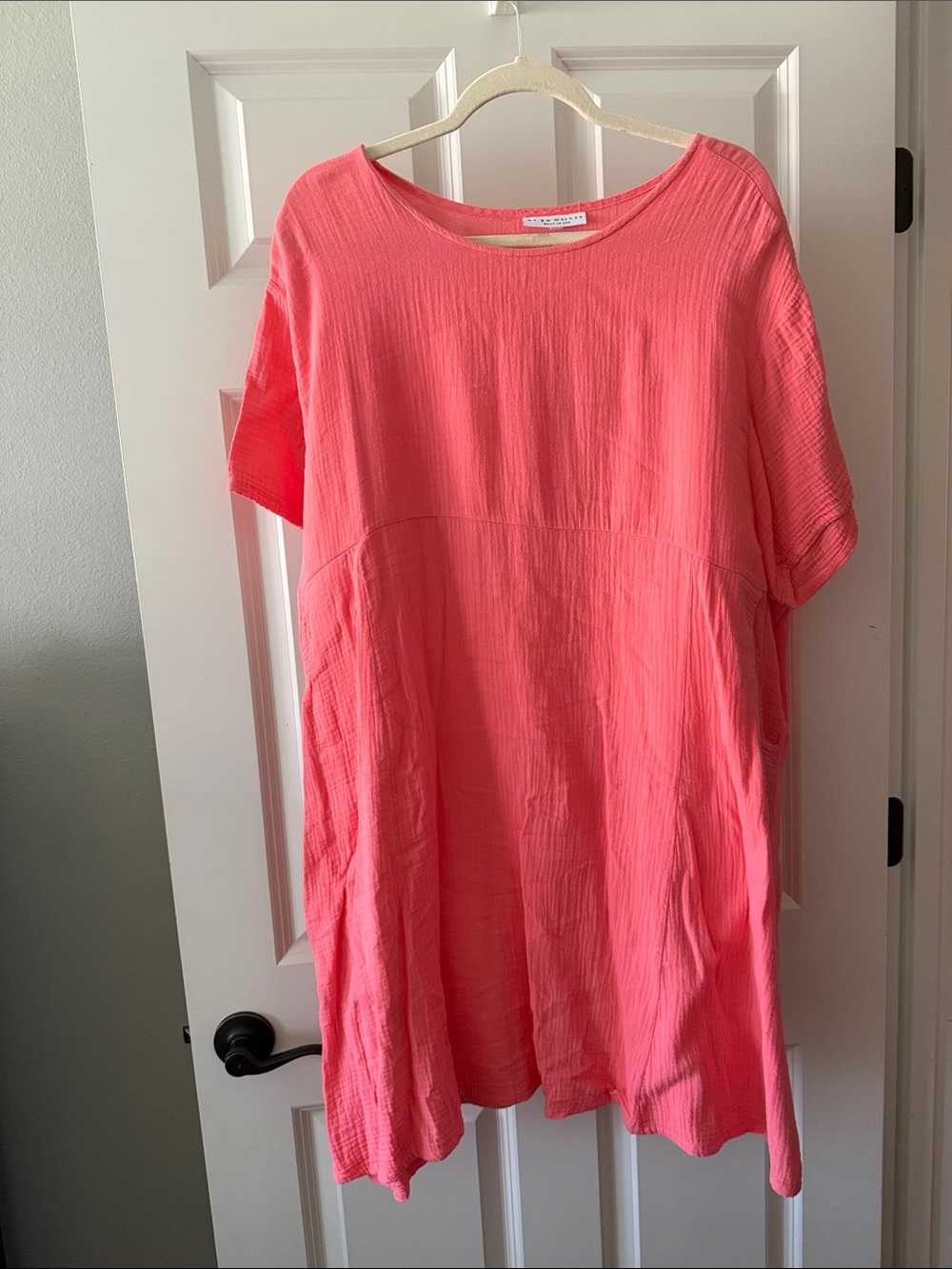 bryn Walker Coral Pink Relaxed Dress